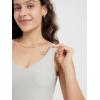 image:imageODODOS Cloud Feeling Tank Bra for Women U Back Wirefree Longline Sports Bra Yoga Top with Removable PadsSalt Heather