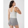image:imageODODOS Cloud Feeling Tank Bra for Women U Back Wirefree Longline Sports Bra Yoga Top with Removable PadsSalt Heather
