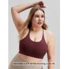 image:imageODODOS Halter Sports Bra for Women Non Padded Strappy Cropped Tops Workout Yoga CropBurgundy