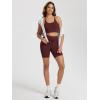 image:imageODODOS Halter Sports Bra for Women Non Padded Strappy Cropped Tops Workout Yoga CropBurgundy