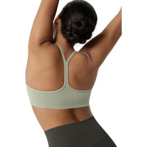 image:imageODODOS Cloud Feeling Y Racerback Sports Bra for Women Wirefree Padded Strappy Yoga BraLime Stone