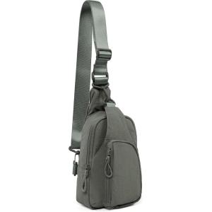 image:imageODODOS Sling Bag with Adjustable Straps Crossbody Chest Bag Lightweight Small Backpack for Casual Traveling HikingOlive Charcoal