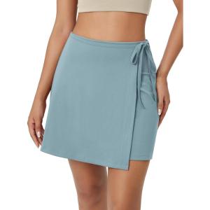 image:imageODODOS Wrap Skorts for Women Builtin Shorts High Waist Tennis Skirts with Pockets for Casual Athletic GolfChambray