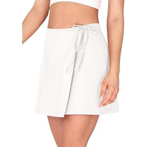 image:imageODODOS Wrap Skorts for Women Builtin Shorts High Waist Tennis Skirts with Pockets for Casual Athletic GolfIvory White
