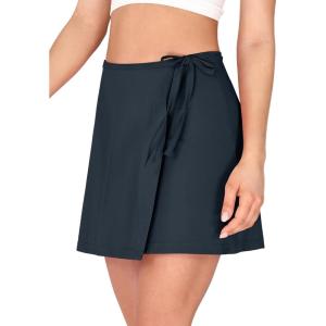 image:imageODODOS Wrap Skorts for Women Builtin Shorts High Waist Tennis Skirts with Pockets for Casual Athletic GolfNavy