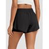 image:imageODODOS 2 in1 Athletic Shorts for Women High Waist Dolphin Split Workout Running Shorts with PocketsBlack