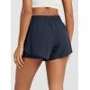image:imageODODOS 2 in1 Athletic Shorts for Women High Waist Dolphin Split Workout Running Shorts with PocketsDeep Navy