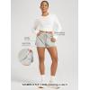 image:imageODODOS 2 in1 Athletic Shorts for Women High Waist Dolphin Split Workout Running Shorts with PocketsLight Gray