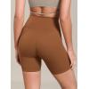 image:imageODODOS Cloud Feeling Cross Waist Yoga Shorts for Women 6 Crossover High Waist Lounge Biker ShortsCaramel