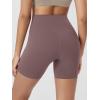 image:imageODODOS Cloud Feeling Cross Waist Yoga Shorts for Women 6 Crossover High Waist Lounge Biker ShortsPurple Taupe