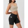 image:imageODODOS Cloud Feeling Cross Waist Yoga Shorts with Pockets for Women 6 Crossover High Waist Lounge Biker ShortsBlack