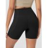 image:imageODODOS Cloud Feeling Cross Waist Yoga Shorts with Pockets for Women 6 Crossover High Waist Lounge Biker ShortsBlack