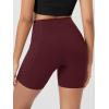 image:imageODODOS Cloud Feeling Cross Waist Yoga Shorts with Pockets for Women 6 Crossover High Waist Lounge Biker ShortsBurgundy