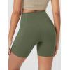 image:imageODODOS Cloud Feeling Cross Waist Yoga Shorts with Pockets for Women 6 Crossover High Waist Lounge Biker ShortsDark Olive
