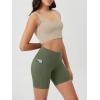 image:imageODODOS Cloud Feeling Cross Waist Yoga Shorts with Pockets for Women 6 Crossover High Waist Lounge Biker ShortsDark Olive