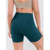 image:imageODODOS Cloud Feeling Cross Waist Yoga Shorts with Pockets for Women 6 Crossover High Waist Lounge Biker ShortsForest Teal