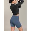 image:imageODODOS Cloud Feeling Cross Waist Yoga Shorts with Pockets for Women 6 Crossover High Waist Lounge Biker ShortsInk Blue