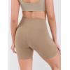 image:imageODODOS Cloud Feeling Cross Waist Yoga Shorts with Pockets for Women 6 Crossover High Waist Lounge Biker ShortsLight Brown