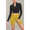 image:imageODODOS Cloud Feeling Cross Waist Yoga Shorts with Pockets for Women 6 Crossover High Waist Lounge Biker ShortsMango Mint