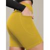 image:imageODODOS Cloud Feeling Cross Waist Yoga Shorts with Pockets for Women 6 Crossover High Waist Lounge Biker ShortsMango Mint
