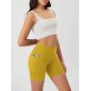 image:imageODODOS Cloud Feeling Cross Waist Yoga Shorts with Pockets for Women 6 Crossover High Waist Lounge Biker ShortsMango Mint