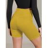 image:imageODODOS Cloud Feeling Cross Waist Yoga Shorts with Pockets for Women 6 Crossover High Waist Lounge Biker ShortsMango Mint