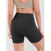 image:imageODODOS Cloud Feeling Cross Waist Yoga Shorts with Pockets for Women 6 Crossover High Waist Lounge Biker ShortsOnyx Black Grey