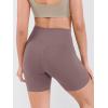 image:imageODODOS Cloud Feeling Cross Waist Yoga Shorts with Pockets for Women 6 Crossover High Waist Lounge Biker ShortsPurple Taupe