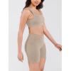 image:imageODODOS Cloud Feeling Cross Waist Yoga Shorts with Pockets for Women 6 Crossover High Waist Lounge Biker ShortsShaker Beige
