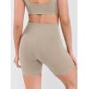 image:imageODODOS Cloud Feeling Cross Waist Yoga Shorts with Pockets for Women 6 Crossover High Waist Lounge Biker ShortsShaker Beige