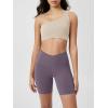 image:imageODODOS Cloud Feeling Crossover Yoga Shorts with Back Pocket for Women 6  8 V High Wasit Lounge Biker ShortsAsh Violet
