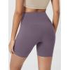 image:imageODODOS Cloud Feeling Crossover Yoga Shorts with Back Pocket for Women 6  8 V High Wasit Lounge Biker ShortsAsh Violet