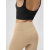 image:imageODODOS Cloud Feeling Crossover Yoga Shorts with Back Pocket for Women 6  8 V High Wasit Lounge Biker ShortsBeige