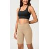 image:imageODODOS Cloud Feeling Crossover Yoga Shorts with Back Pocket for Women 6  8 V High Wasit Lounge Biker ShortsBeige
