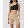 image:imageODODOS Cloud Feeling Crossover Yoga Shorts with Back Pocket for Women 6  8 V High Wasit Lounge Biker ShortsBeige