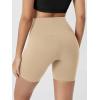 image:imageODODOS Cloud Feeling Crossover Yoga Shorts with Back Pocket for Women 6  8 V High Wasit Lounge Biker ShortsBeige