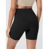 image:imageODODOS Cloud Feeling Crossover Yoga Shorts with Back Pocket for Women 6  8 V High Wasit Lounge Biker ShortsBlack