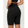 image:imageODODOS Cloud Feeling Crossover Yoga Shorts with Back Pocket for Women 6  8 V High Wasit Lounge Biker ShortsBlack