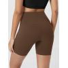image:imageODODOS Cloud Feeling Crossover Yoga Shorts with Back Pocket for Women 6  8 V High Wasit Lounge Biker ShortsBrunette