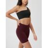 image:imageODODOS Cloud Feeling Crossover Yoga Shorts with Back Pocket for Women 6  8 V High Wasit Lounge Biker ShortsBurgundy