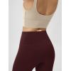 image:imageODODOS Cloud Feeling Crossover Yoga Shorts with Back Pocket for Women 6  8 V High Wasit Lounge Biker ShortsBurgundy