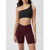 image:imageODODOS Cloud Feeling Crossover Yoga Shorts with Back Pocket for Women 6  8 V High Wasit Lounge Biker ShortsBurgundy
