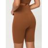 image:imageODODOS Cloud Feeling Crossover Yoga Shorts with Back Pocket for Women 6  8 V High Wasit Lounge Biker ShortsCaramel