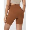 image:imageODODOS Cloud Feeling Crossover Yoga Shorts with Back Pocket for Women 6  8 V High Wasit Lounge Biker ShortsCaramel