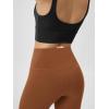 image:imageODODOS Cloud Feeling Crossover Yoga Shorts with Back Pocket for Women 6  8 V High Wasit Lounge Biker ShortsCaramel