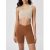 image:imageODODOS Cloud Feeling Crossover Yoga Shorts with Back Pocket for Women 6  8 V High Wasit Lounge Biker ShortsCaramel