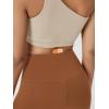 image:imageODODOS Cloud Feeling Crossover Yoga Shorts with Back Pocket for Women 6  8 V High Wasit Lounge Biker ShortsCaramel
