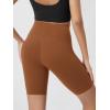 image:imageODODOS Cloud Feeling Crossover Yoga Shorts with Back Pocket for Women 6  8 V High Wasit Lounge Biker ShortsCaramel