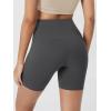 image:imageODODOS Cloud Feeling Crossover Yoga Shorts with Back Pocket for Women 6  8 V High Wasit Lounge Biker ShortsCharcoal