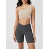 image:imageODODOS Cloud Feeling Crossover Yoga Shorts with Back Pocket for Women 6  8 V High Wasit Lounge Biker ShortsCharcoal